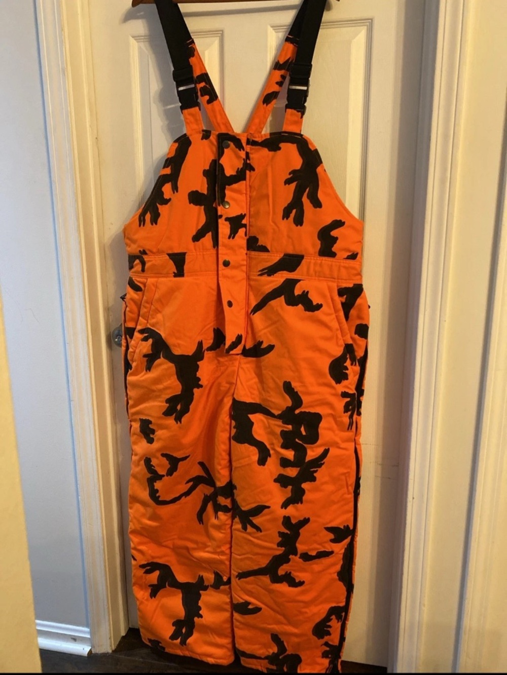 Men’s XL Field & Stream Brand Orange Camo  Hunting Overalls